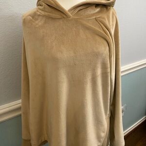 Members Mark Long Sleeve Tan Velour Hoodie / Size XL
